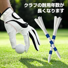 ADOFUN Golf Tees 30 Pack Golf Tees 3.3 inches (83 mm) Graduated Height Adjustable for Easy Swing and Distance Not Breakable Heavy Duty Beginner Tee Golf