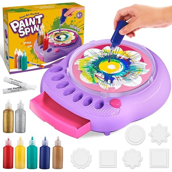 Arts and Crafts for Kids Ages 4-8,Paint Spin Art Machine
