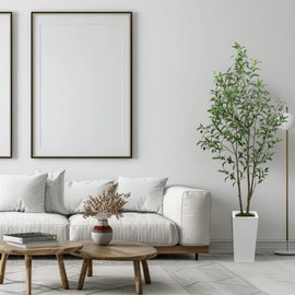 Faux Olive Tree 6FT(72inch)- Artificial Tall Silk Olive Trees Home Decor Indoor, Potted Planter Fake Olive Tree with Lifelike Branches and Fruits for Home Office Decor