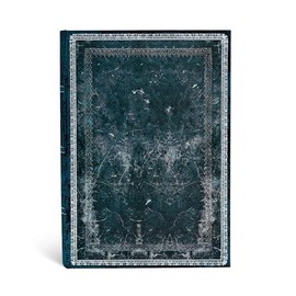Midnight Steel Midi Lined Journal