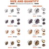 Tanstic 72 Sets 14mm and 18mm 4 Color Round Magnetic