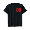 Number 88 in Red T-Shirt