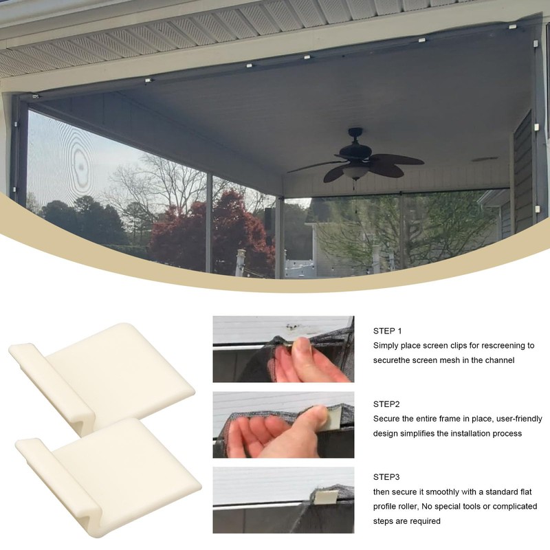 20PCS Screen Clip System, Screen Retainer Clips for 2x2 Pool