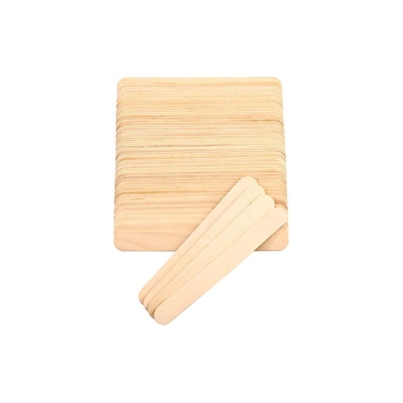 NANO ABSOLUTE Barber Mini Wooden Spatulas for Hair Removal, Eyebrow