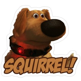 Jess-Sha Store 3 PCs Stickers Dug from Up, Squirrel Sticker for Laptop, Phone, Cars, Vinyl Funny Stickers Decal for Laptops, Guitar, Fridge