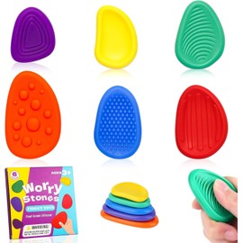 Fidget Toys Sensory Stones, 6 Stück Stressabbau Spielzeug, Sensorik-Spielzeug für Kinder Erwachsene, für Stress, Angst, Adhs & Autismus