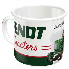 Nostalgic-Art Tazza smaltata retrò, Fendt – Tractors – Idea regalo per amanti dei trattori, Coppa da campeggio, Design vintage, 360 ml