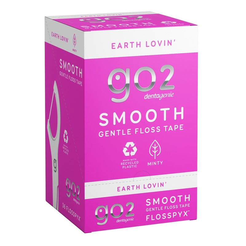 GO2 Dentagenie Smooth Flosspyx Minty (36 pk)