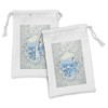 Ambesonne Brick Wall Fabric Pouch Set of 2, Breaking Effect