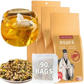 Wanhua Hall Liver Tea Natural Liver Care Tea 90 Tea Bags Chinese Herbal Tea Bags for Healthy Liver Non Caffeinated 养肝茶 益肝茶
