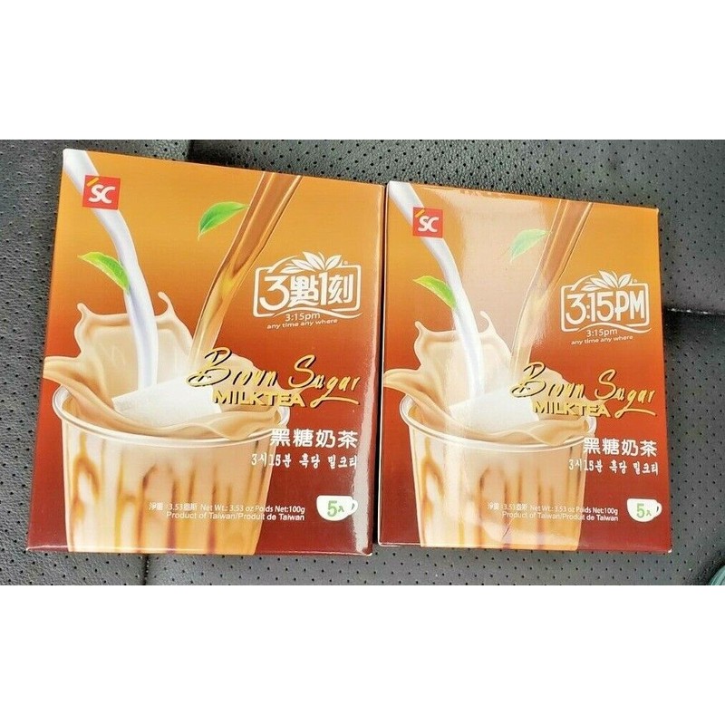 3:15PM 2 PACK 3:15PM BROWN SUGAR MILK TEA , TEABAGS