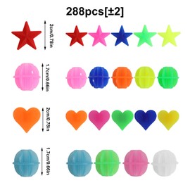 Pack of 288 Spoke Reflectors Bicycle Children, Colourful Bicycle Spoke Beads Decorations Reflectors Children's Bicycle Spoke Clicker Reflective Spoke Beads Bicycle Accessories for Children's Bicycle