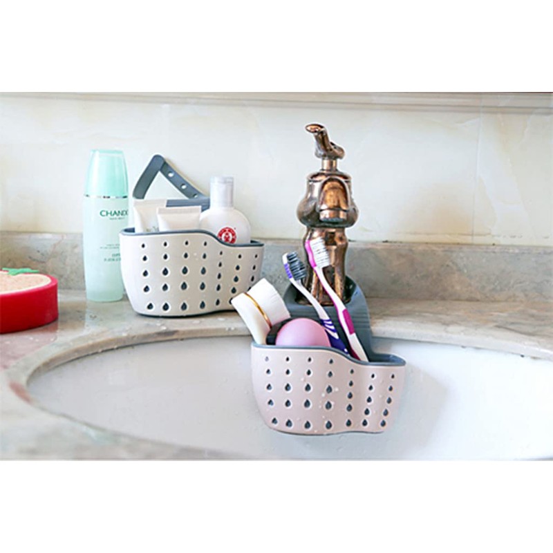 Kinteshun Kitchen Sink Caddy Sponge Holder Hang Basket for Scrubber
