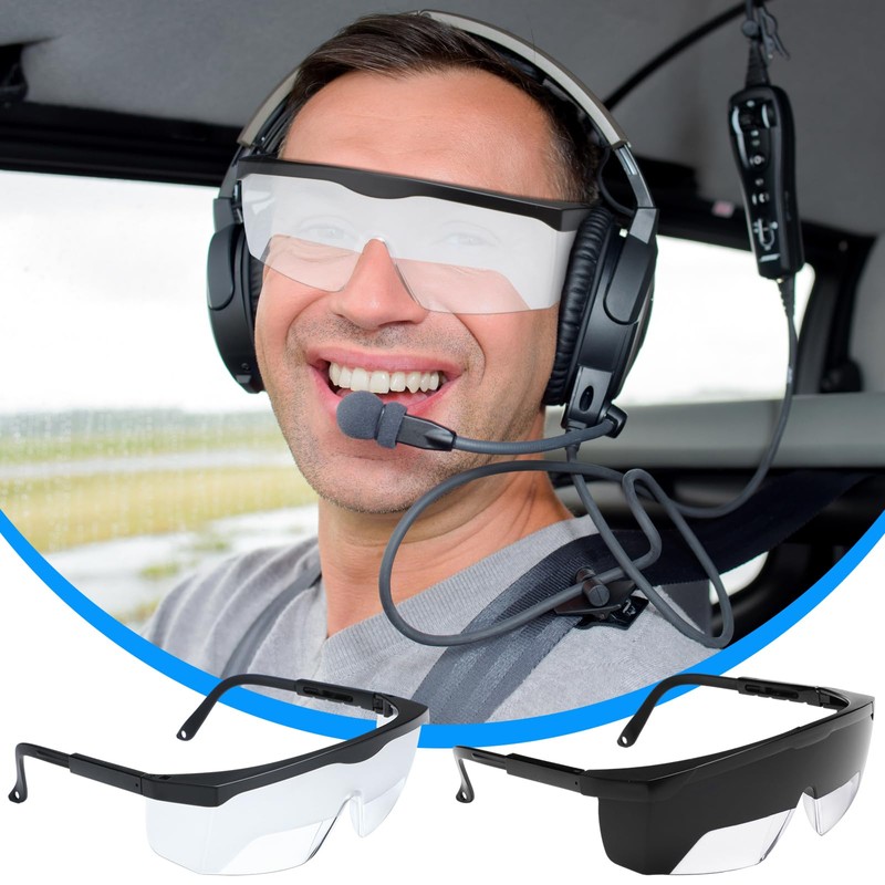 Saysurey 2 Set Aviation Flight Training Glasses Adjustable View Limiting