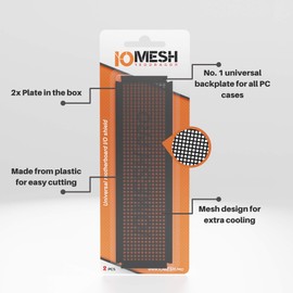 IOmesh Black Universal IO Shield Plate - for All PC Motherboards That was Lost Original Backplate, Make New Custom IO Shield for PC Motherboard