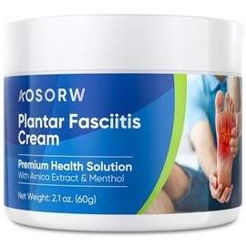 AOSORW Plantar Fasciitis Relief Cream - Natural Herbal Formula for Foot, Heel Spur, Ankle, Leg & Hand Discomfort - Premium Health Care Products - 60g / 2.1 Oz (Pack of 1)