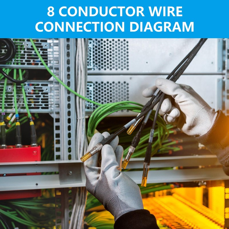 18 Gauge 8 Conductor Electrical Wire, 50FT/15M Thermostat Wire,18AWG PVC