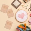 Cinnvoice 10 Pcs Embroidery Hoop Display Embroidery Hoop Wooden Base