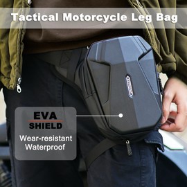 Tactical Motorcycle Leg Bag Drop Leg Bag - Thigh Waist Fanny Pack Multipurpose Military Bags Expandable Space for Rider Motorcycle Bike Cycling Hiking Travel, Black566, Fashionable