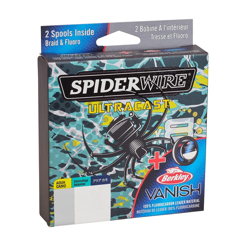 UltraCast Vanish Dual Spool Aqua Camo/Clear 0.004in