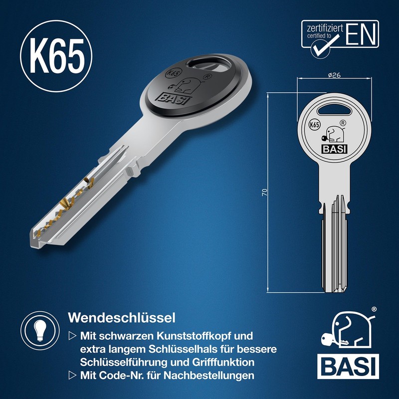 BASI | K65 Profile Cylinder System | Configurator for Lock