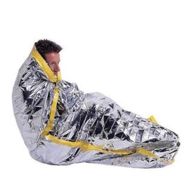 Yuuming 5 Piece Set Emergency Sleeping Bag Type Aluminum Thermal Sheet Survival Rescue Cold Protection Disaster Prevention Insulation Earthquake Tsunami Prevention Emergency 200*100cm (Sleeping Bag -