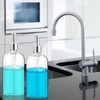 Clear Soap Dispenser with Rust Proof Pump, Waterproof Labels (2