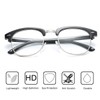aisswzber Fashion Vintage Classic Semi-Rimless Half Frame Clear Lens Glasses