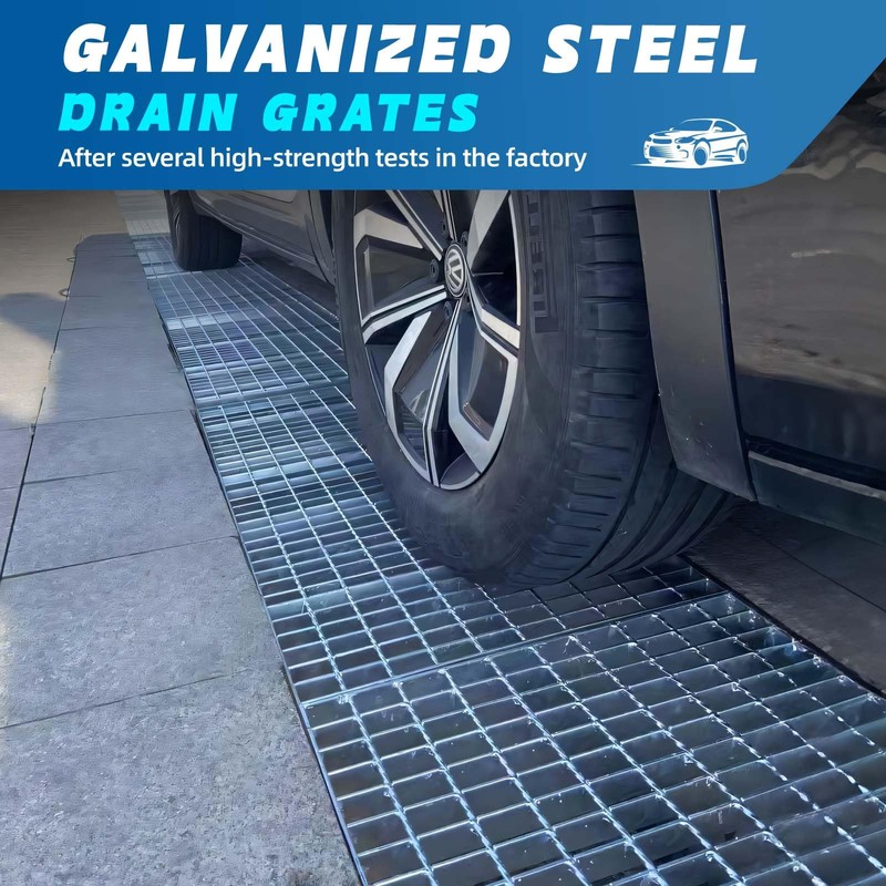 Outdoor Galvanized Steel Drain Grate,20x20in Heavy Duty Drain Cover,B125 Class
