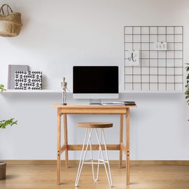 Nnewvante Writing Computer Desk 31.5" Bamboo Home Office Table with Large Drawer, Modern Furniture Simple Study Makeup Workstation