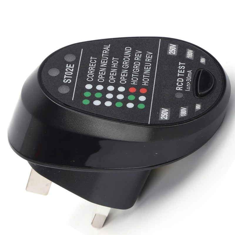 ST02E Socket Tester with LED Display Power Polarity Detector for