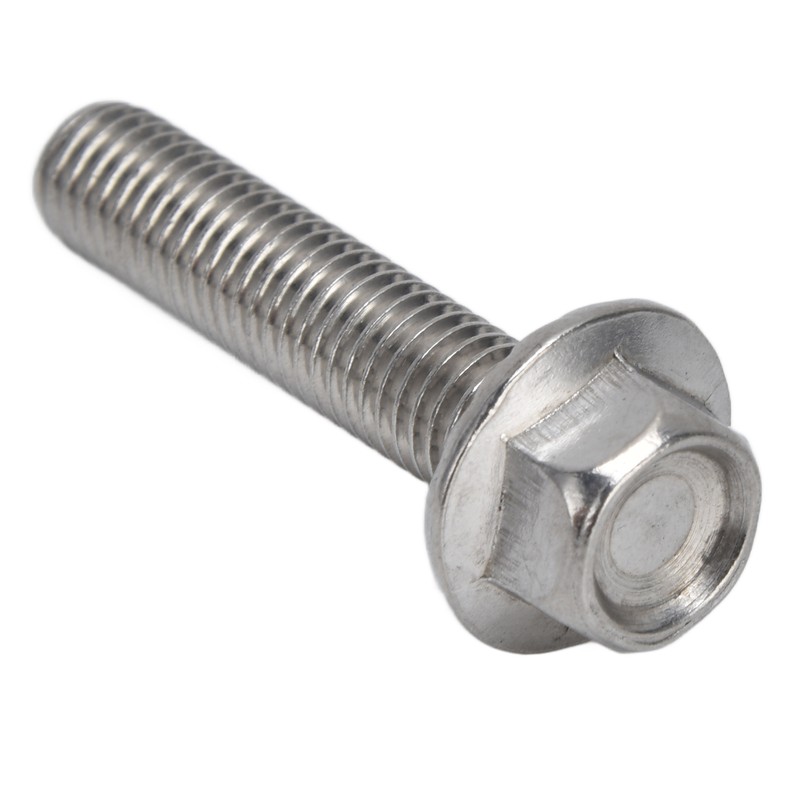 20Pcs M10x1.5 Screw Bolts A2‑70 Stainless Steel Flanged Hex Head