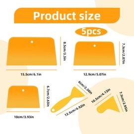 5PCS Body Filler Spreaders 3 Styles Car Body Filler Repair Kit Plastic Glass Film Scrapers Reusable Car Filler for Bodywork for Putties,Applying Fillers,Caulking Agents Car Body Maintenance and Paint