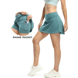 icyzone Faldas atl ticas para mujer, para entrenamiento, correr, golf, tenis, con bolsillos, Marine Blue, L