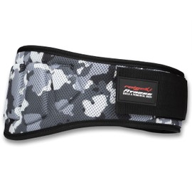 Weight Lifting Belt (+ Training Plans) Fitness Belt for Bodybuilding, Strength Training, Weightlifting and Crossfit Training - Weightlifting Belt for Men and Women (M, White Camo)