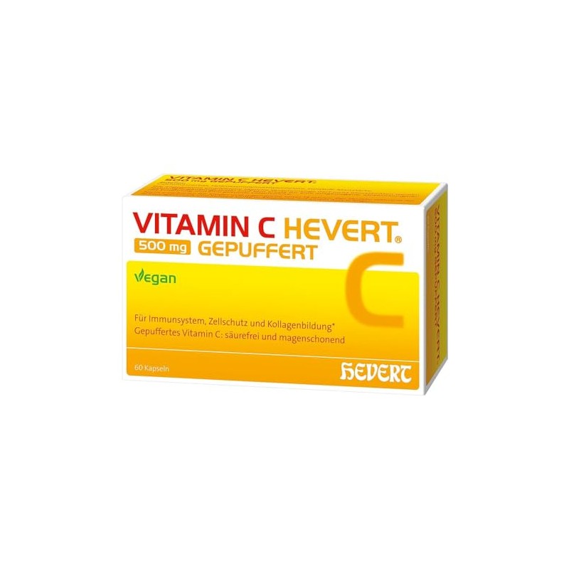 Vitamin C Hevert 500 mg gepuffert, 60 St. Kapseln