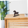 Alipis Wood Craft Horse Statue Horse Sculpture Ornament Simulation Animal