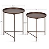Kate and Laurel Ulani Round Metal Accent Tables, 2 Piece,