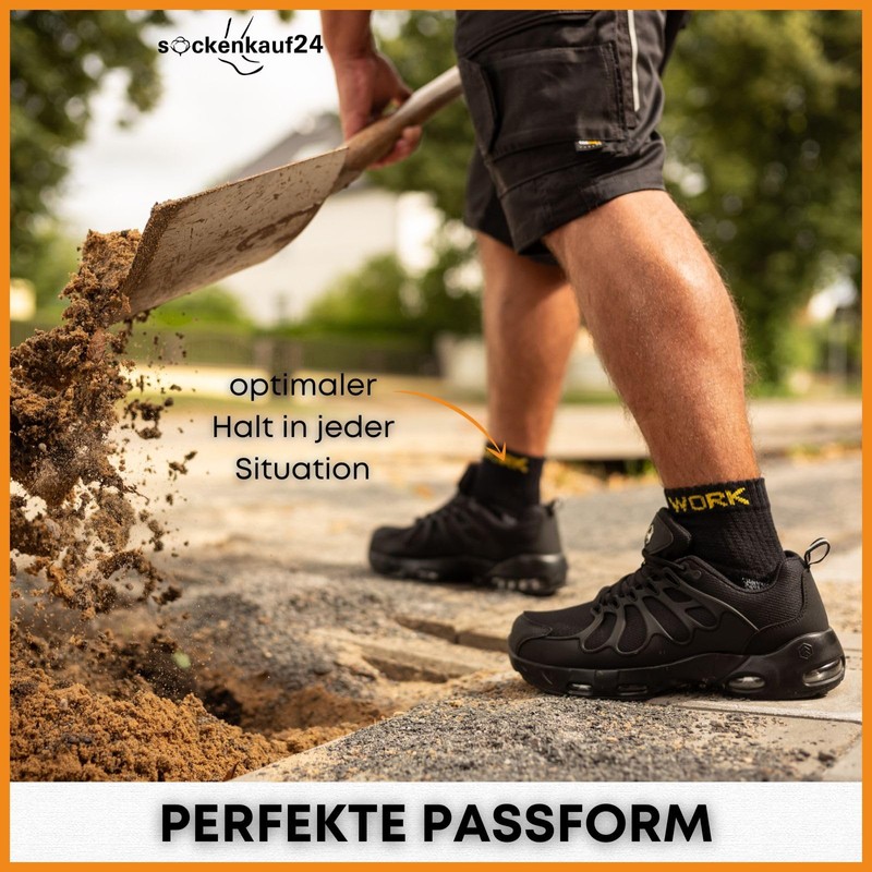 Sockenkauf24 10 Pairs Men's Work Socks Cotton Short Socks Work