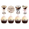 Ercadio 28 Pack Martini Party Cupcake Toppers Picks Coffee Espresso