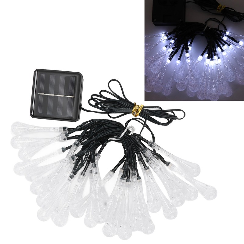 Solar String Lights IP65 Waterproof 2 Light Modes Outdoor String