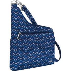 Travelon Anti-Theft Cross-Body Bag, Two Pocket (A V STRIPE).FREE SHIPPING!!!! BE