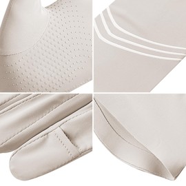 IPENNY Sun Protection Gloves Women's UV Protection Extended Thin Gloves Raw Yarn Full Finger Touchscreen Non-Slip Cycling Gloves for Outdoor Driving Golf Fishing, beige, XL