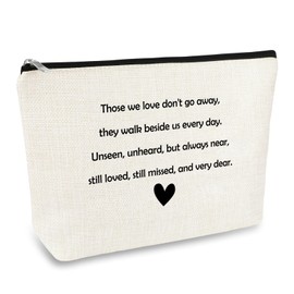Sympathy Gifts for Loss of Loved One Bereavement Gift Makeup Bag Memorial Gift Remembrance Gift Cosmetic Bag Condolences Gift for Loss Grief Gifts In Loving Memory Gift Travel Cosmetic Pouch