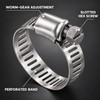 70-Piece Stainless Steel Worm Gear Hose Clamp Assortment, 6-29 mm