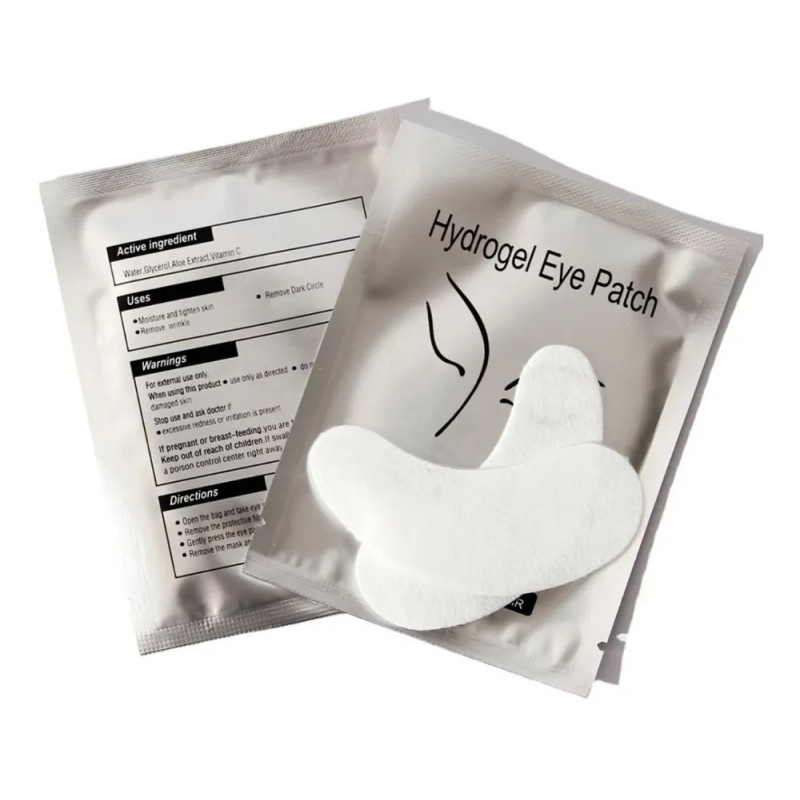 50 Pares Parches Hidrogel Para Extension Lifting De Pestañas Blanco