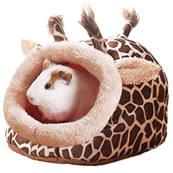 LEFTSTARER Guinea Pig Rat Bed and Hideout for Ferret Hedgehog Sleep and Hide, Hamster Small Pet Animals Supplies Toy Cage Accessories Nest（1-L）