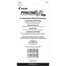 PILOT Precise V5 RT Pens, 0.5 mm, Black/Blue/Red/Green, Pack of 4
