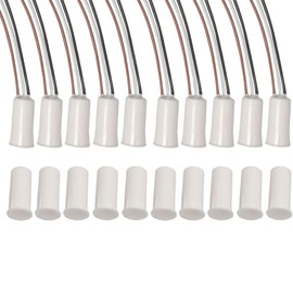 RC-33 NC/NO Magnetic Reed Switch Recessed Wired Door Window Alarm, Magneti Door Switch, Contact Sensor, for Home Security and Burglar Alarm Systems, Sets of 10, White