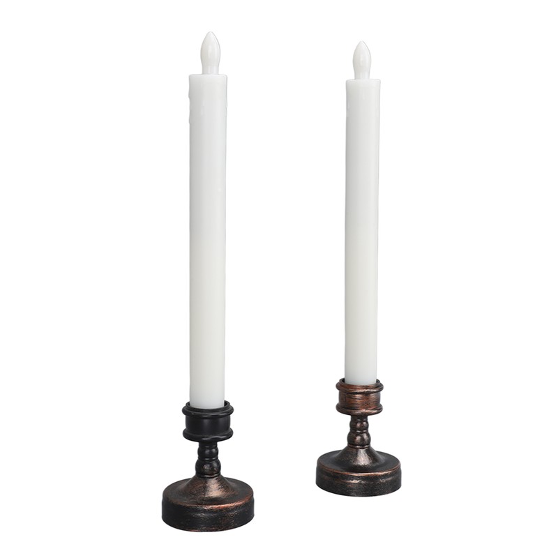 8PCS LED Taper Candle Flameless Window Candle Remote Control Warm